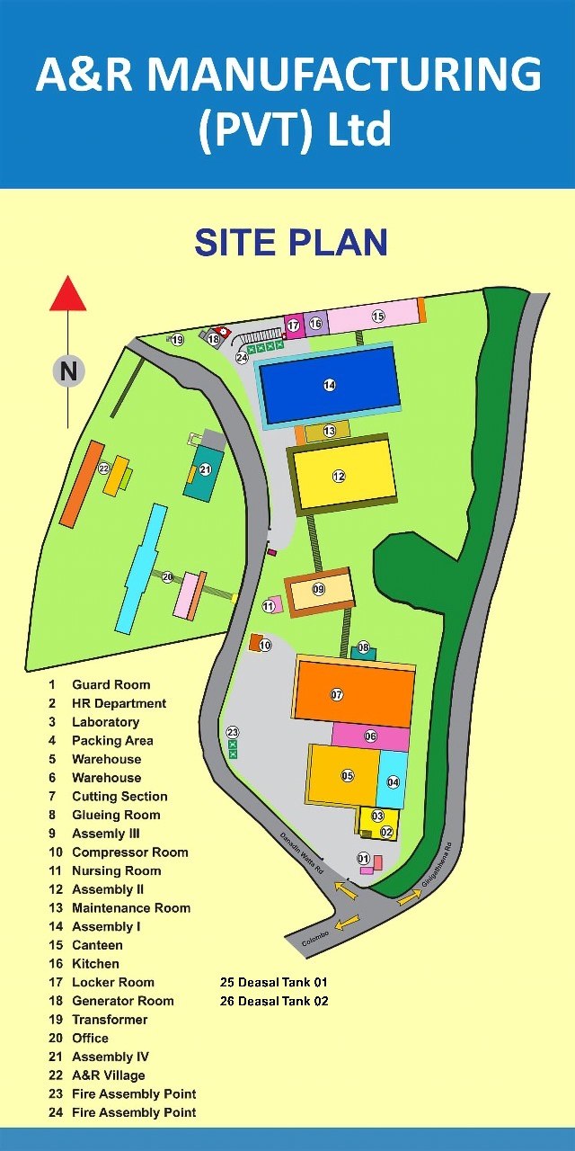 Detailed architectural site emergency evacuation blueprint board